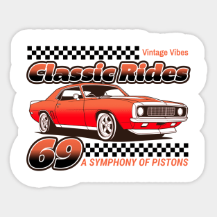 Vintage Vibe Classic rides Sticker